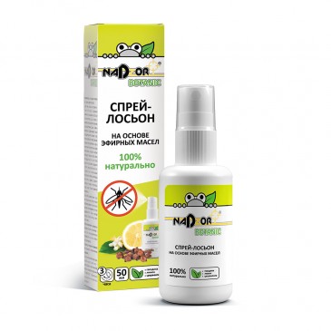 Спрей-лосьон на основе эфирных масел (гвоздика, лимон, цитронелла) Nadzor Botanic/25